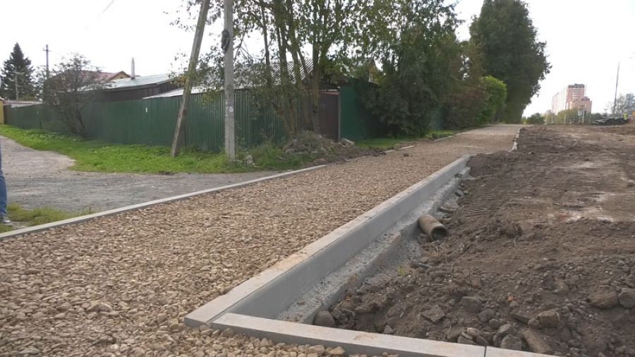 Строительство тротуара на Ярославском шоссе