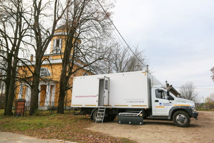 Работа мобильного фельдшерско-акушерского пункта в Сергиево-Посадском округе в апреле