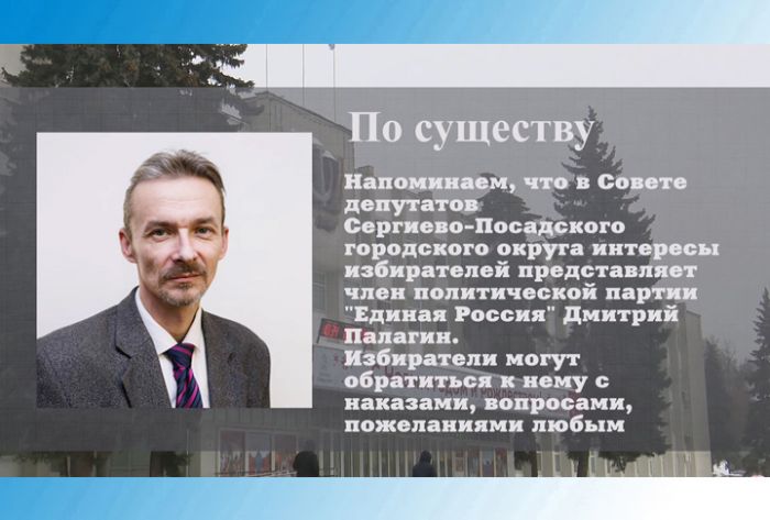 По существу. Депутат Дмитрий Палагин