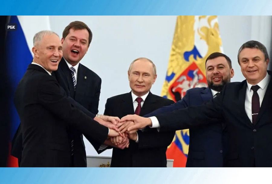 Путин подписал договоры о присоединении новых территорий к России