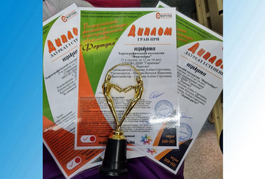 Хореографический коллектив &quot;Фантазёры&quot; из Пересветовской школы &quot;Гармония&quot; получил гран-при всероссийского фестиваля