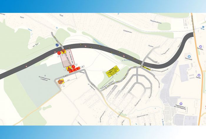 Схема движения автотранспорта между Гражданским посёлком и ближайшим СНТ временно изменилась
