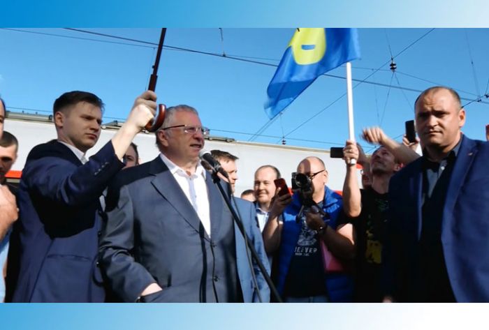 Спецпоезд привёз Владимира Жириновского в Сергиев Посад