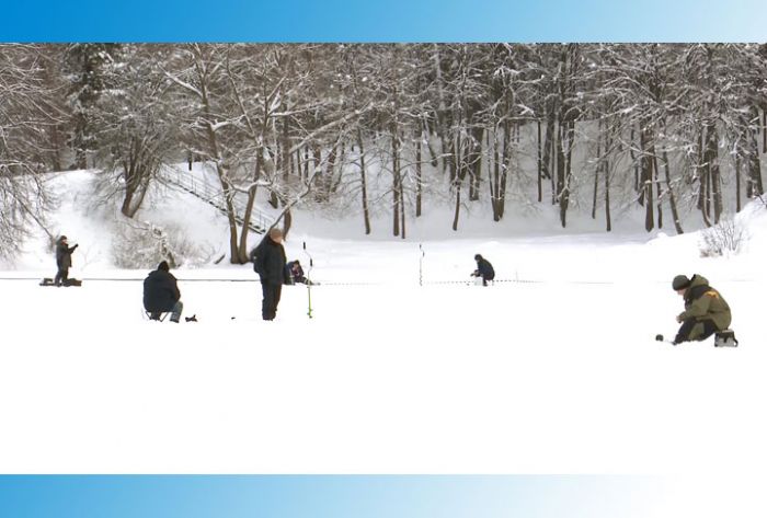 5 января на Скитских прудах соревновались рыбаки