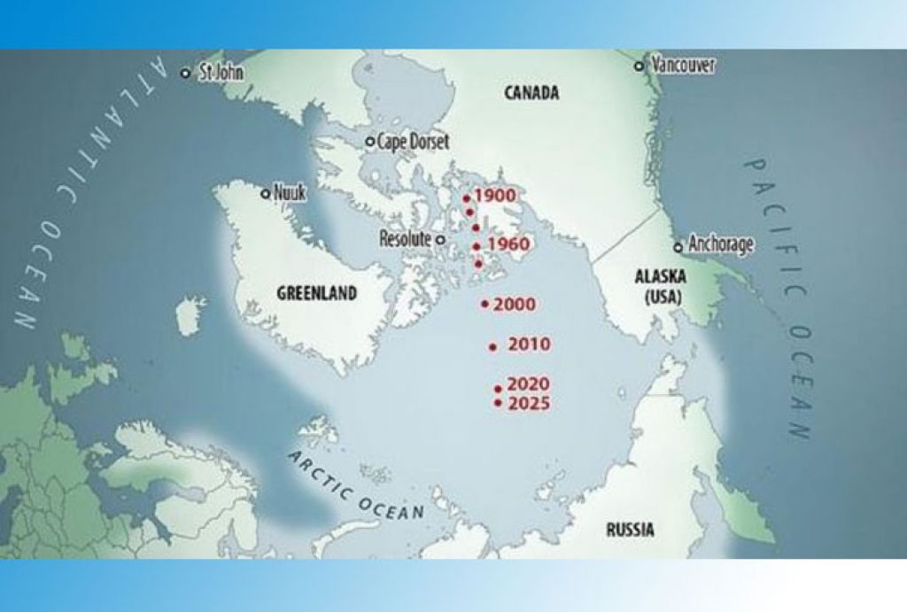 Северный магнитный полюс Земли продолжает смещаться к Сибири