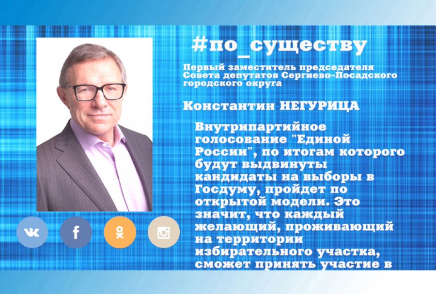 По существу. Константин Негурица &ndash; о праймериз