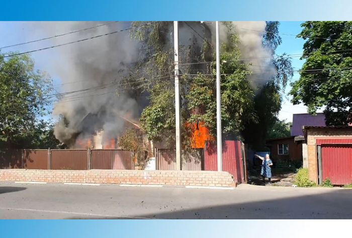 Пожар на улице 1-й Ударной армии