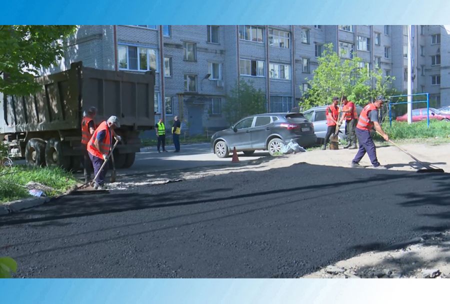 На улице Куликова идёт ямочный ремонт