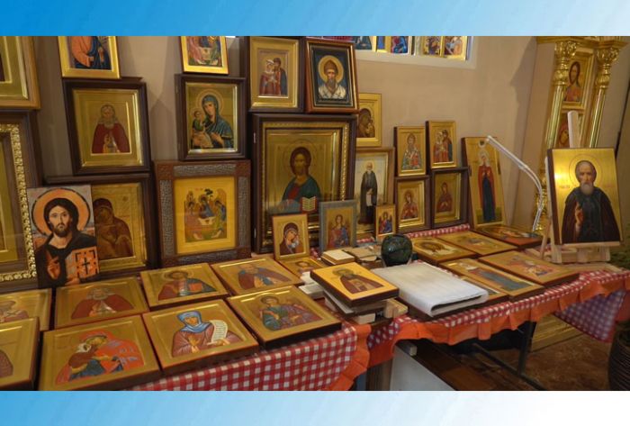 В иконописной мастерской Андрея Калинина