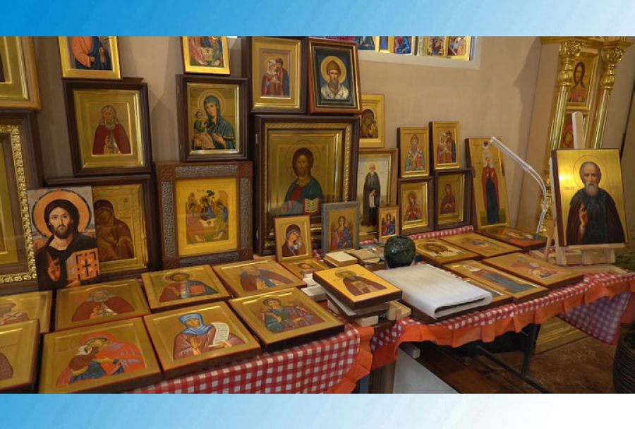 В иконописной мастерской Андрея Калинина
