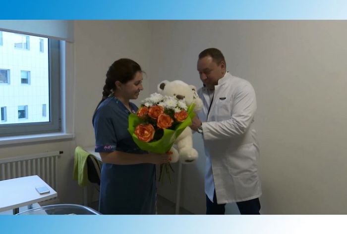 Михаил Токарев в Центре материнства и детства