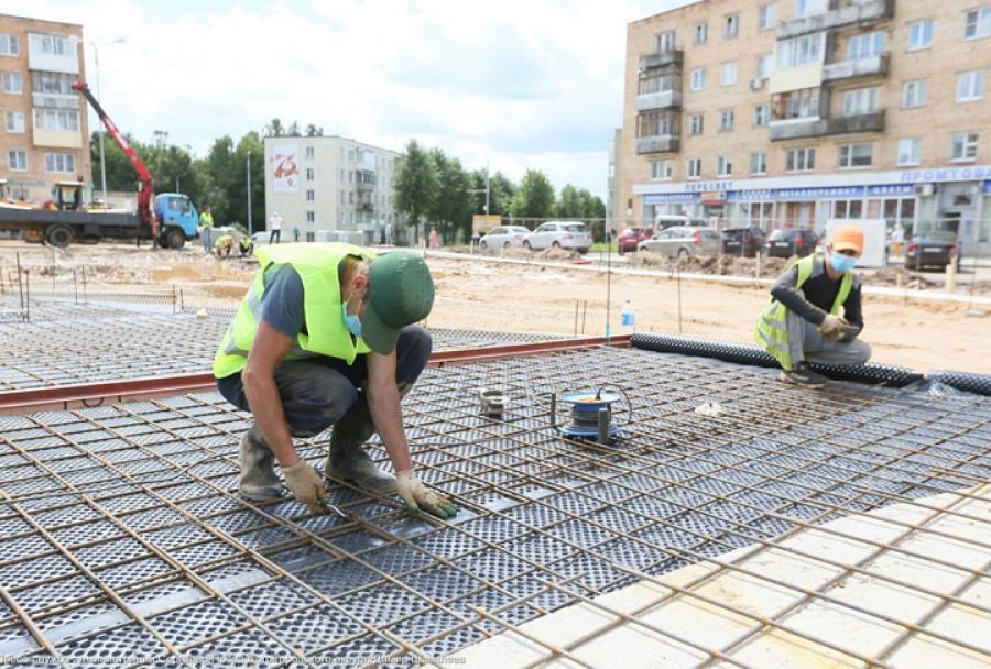 Благоустройство площади Пухова в Пересвете развивается в фазе архбетонирования